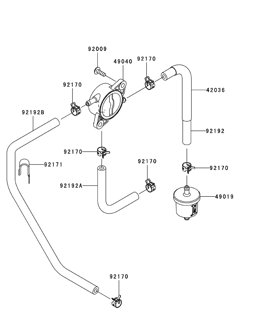 Kawasaki Fr691v-As05 Fuel Tank And Fuel Valve Diagram and Parts List for Z-FORCES54 (17AI5GHC-17AI5GHC010)(2012) Cub Cadet Lawn Tractor